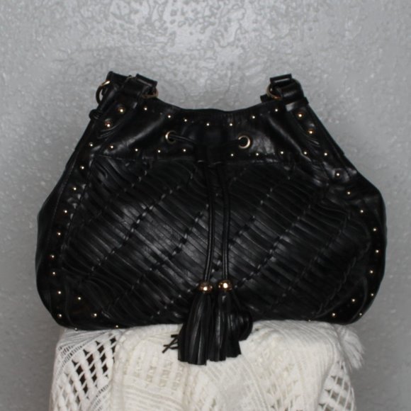 Melie Bianco Cruelty Free Vegan Leather Hobo Purse - Picture 1 of 5